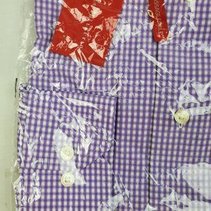 NWT-men's report collection lavender gingham shirt